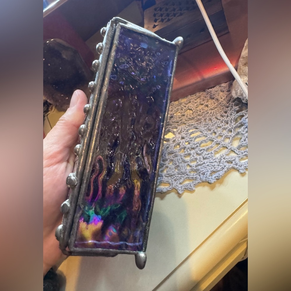 Iridescent Stained Glass Trinket Box✨ - Picture 16 of 16